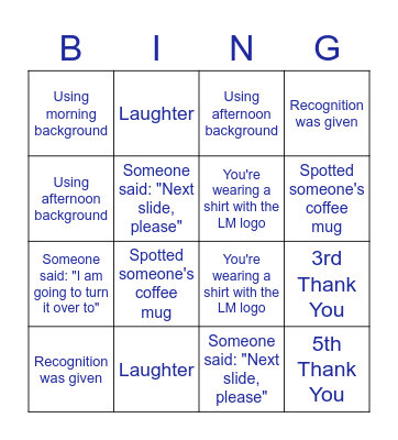 2Q All Hands Bingo Card