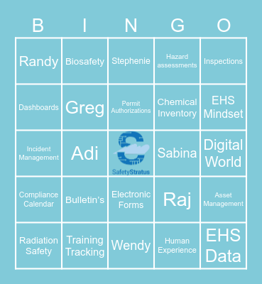 SafetyStratus CSHEMA BINGO Card
