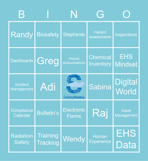 SafetyStratus CSHEMA BINGO Card