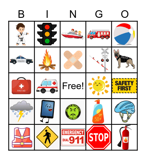 Safety Camp Bingo Card
