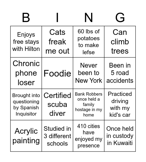 Tacobingo Card