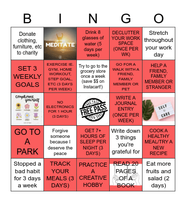 Stacey Bingo Card