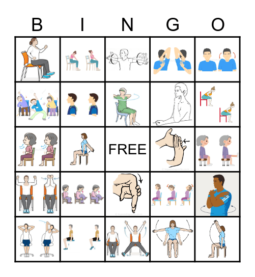 CHAIR YOGA Bingo Card