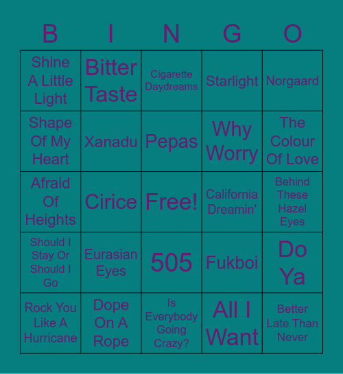 Chillers IV: A New Shell Bingo Card