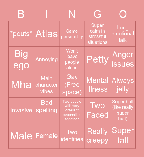 Kaitlyn bingo Card