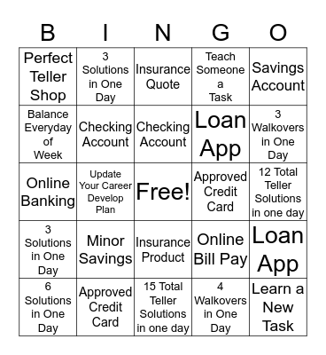 Wells Fargo Rules! Bingo Card