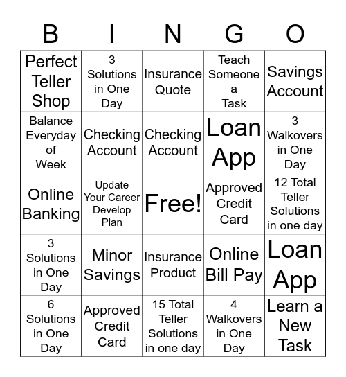 Wells Fargo Rules! Bingo Card