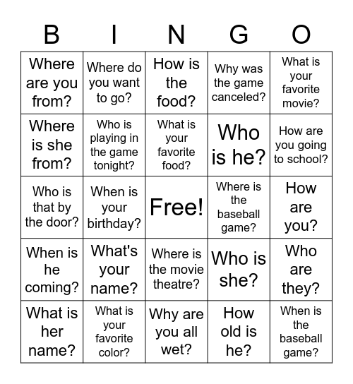 Bingo Card