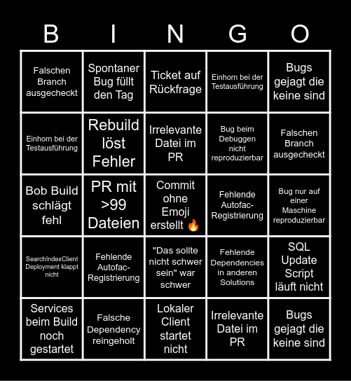 06. Juli Bingo Card