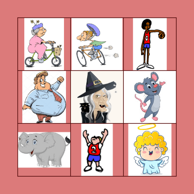 Adjectives Bingo Card