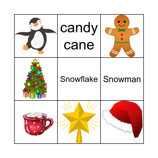 Christmas Time Bingo Card