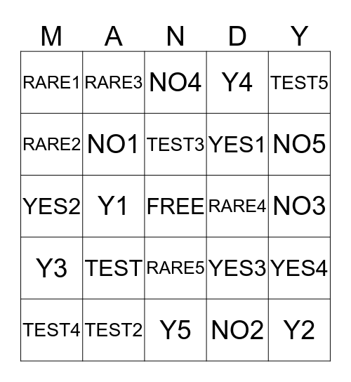 HFM Volunteer Mandatory Education - 2015 Bingo Card