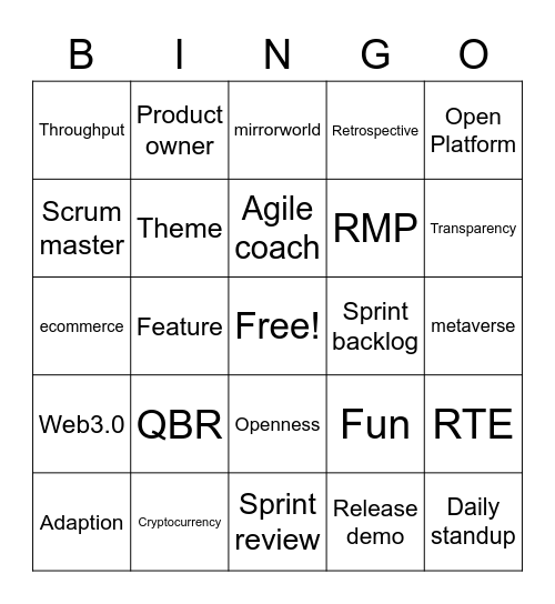 Agile Bingo Card