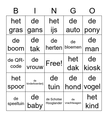 In en om 'Het Stadspark' Bingo Card