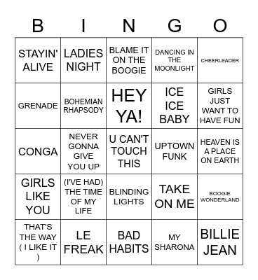 FUN 2 Bingo Card