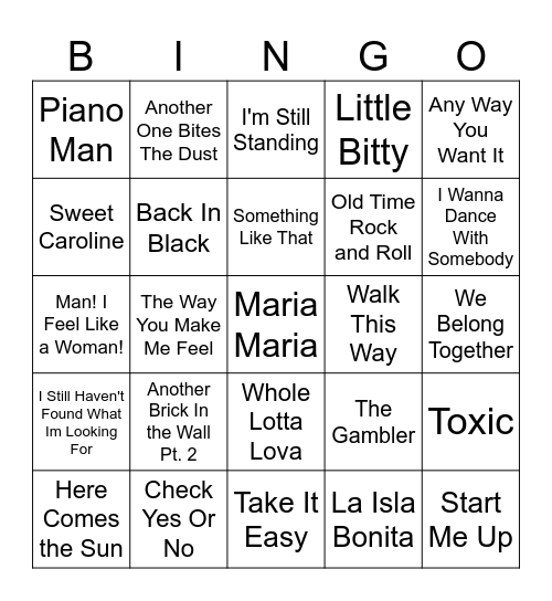 Icons #1 Bingo Card