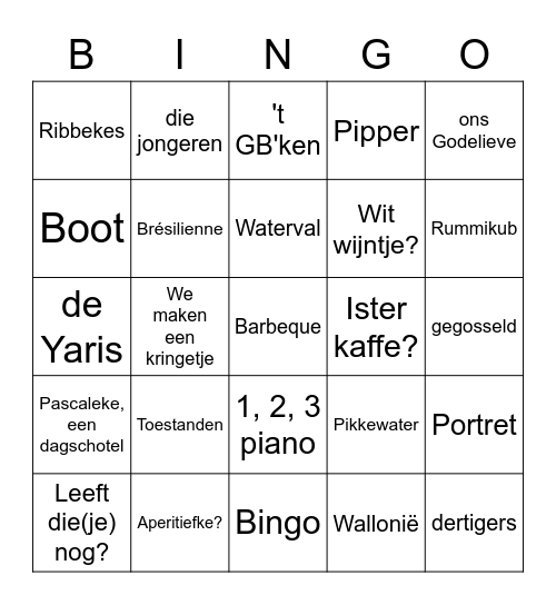 Dardennen 2022 Bingo Card