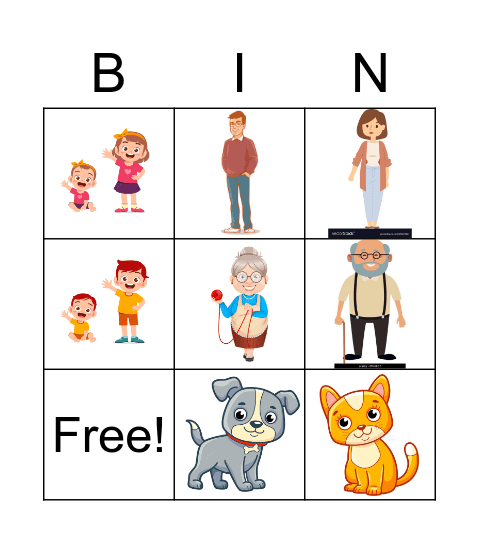 family Bingo Card
