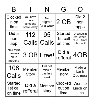 July 4th Bingo Card