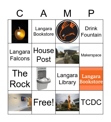 Langara College Bingo Card