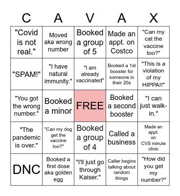 Team 4 Bingo Card
