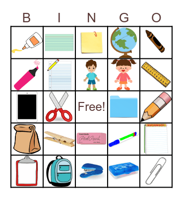 Classroom Vocabulary Bingo Card