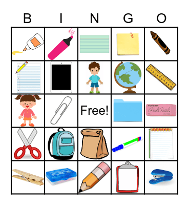 Classroom Vocabulary Bingo Card