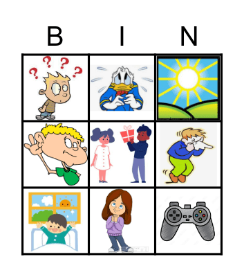 Kids 1_Expressios Bingo Card