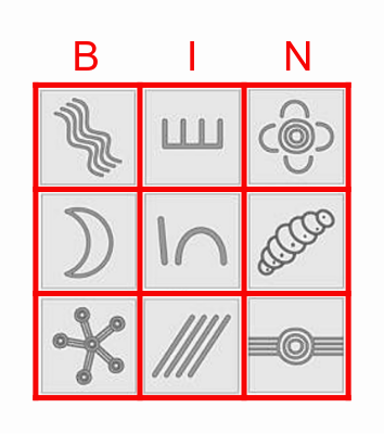 Aboriginal art symbols Bingo Card