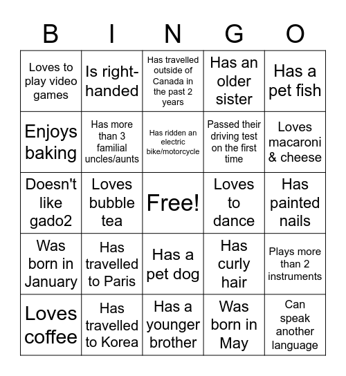 Worship Fellowship Bingo Card