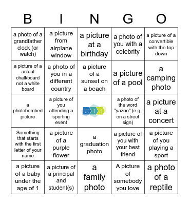 CT3 Cell Phone Scavenger Hunt Bingo Card