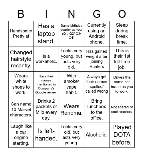 Do you know THEM well? Bingo Card