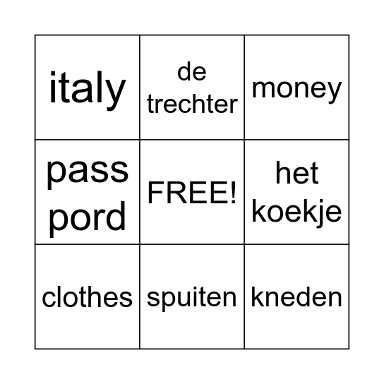 -BINGO Card