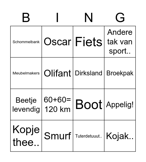 Roos Audiffred Bingo Card