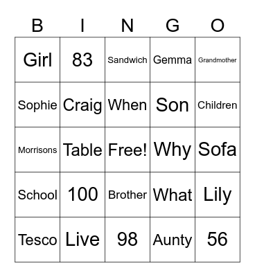 REC July 2022 Bingo Card