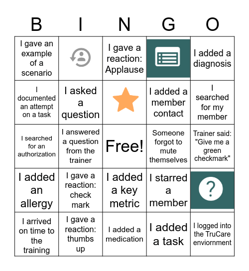 BINGO- NEO Core Bingo Card