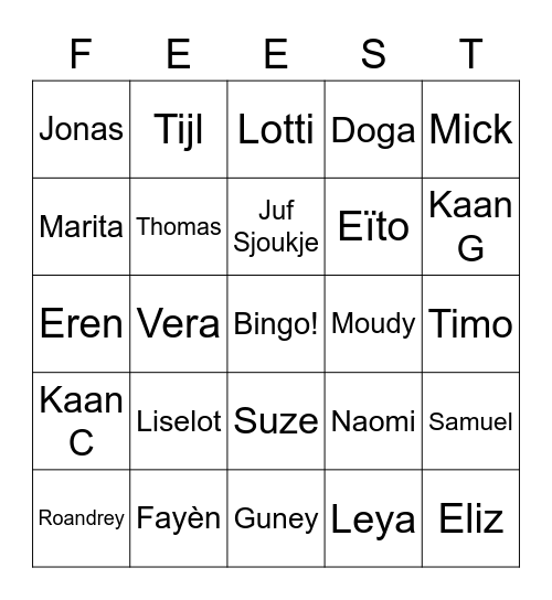 Groep 3 bingo! Bingo Card