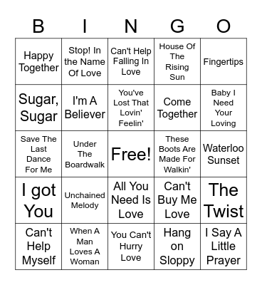 Music BINGO Card