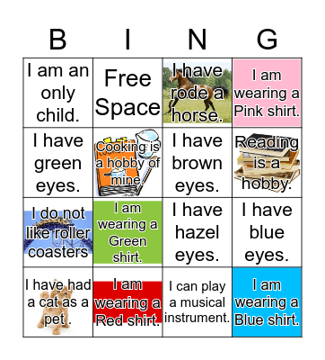 Family Bingo Card
