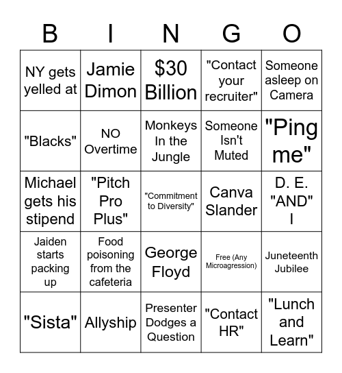 ABP/AHL Bingo Card