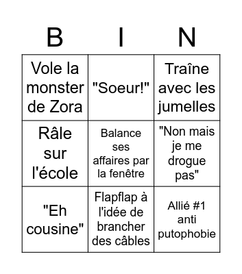 Pop-Punk Mae Bingo Card