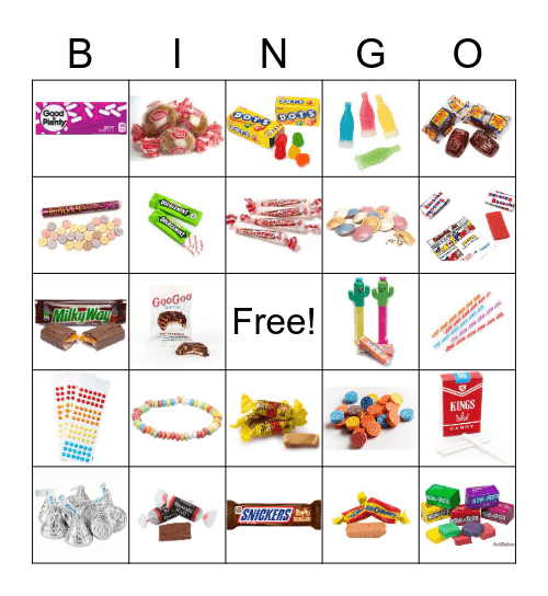 Candy Bingo Card