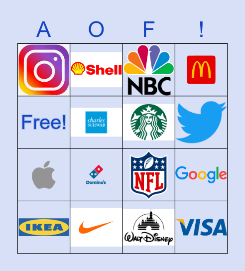 AOF BINGO! Bingo Card