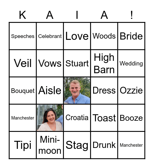 Manchester Hen Party Bingo Card