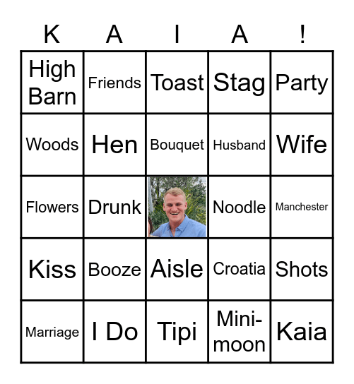 Kaia's Hen Party Bingo Card