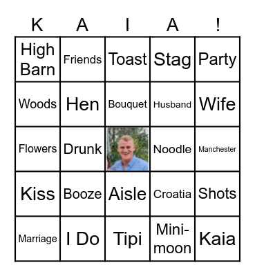 Kaia's Manchester Hen Party Bingo Card