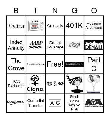Amerilife / Financial Bingo Party Bingo Card