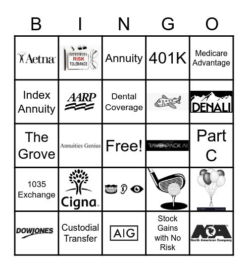 Amerilife / Financial Bingo Party Bingo Card