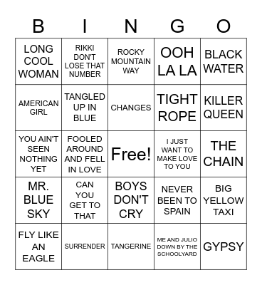 70's BBS Round 2 2022 Bingo Card