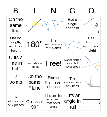 Geometry Bingo Card